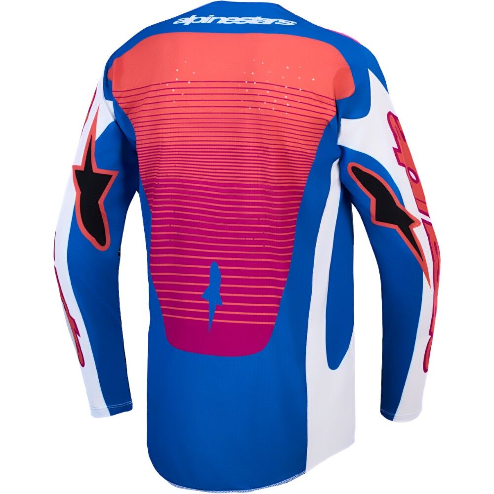 Alpinestars 2027 Techstar Maven Hot Coral / Blithe Blue / White Jersey