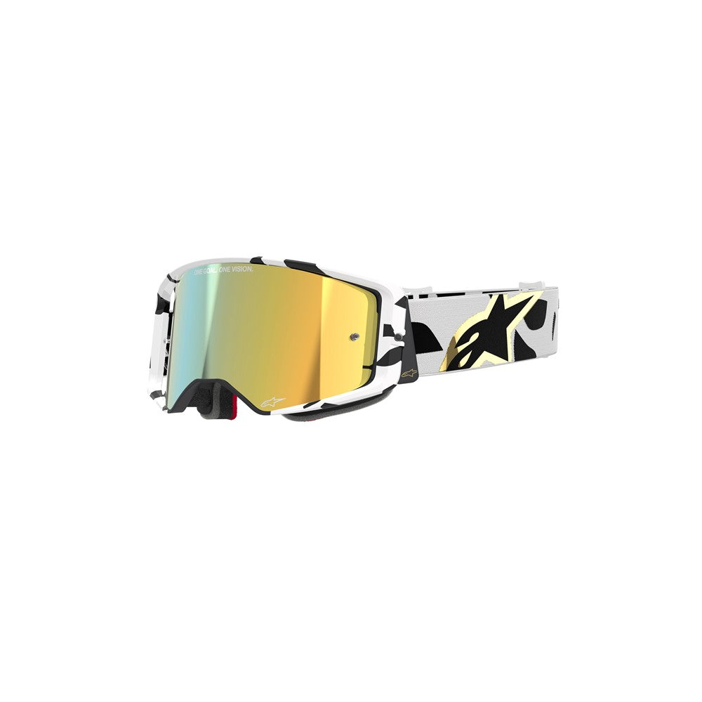 Alpinestars Supertech Vesta Goggle White/Gold - Mirror Gold Lens