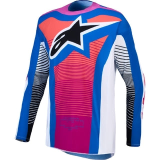 Alpinestars 2027 Techstar Maven Hot Coral / Blithe Blue / White Jersey