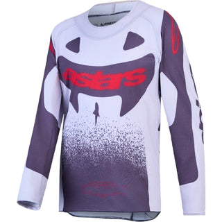 Alpinestars 2027 YOUTH Supertech Swan Lilac / Grey / Flo Red Jersey