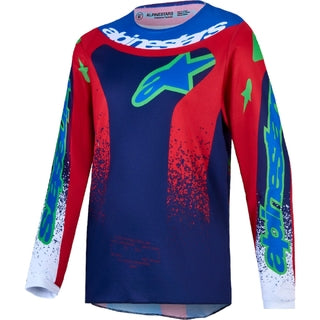 Alpinestars 2027 YOUTH Fluid Drag Blue / Navy / Fire Red / White Jersey