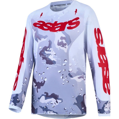 Alpinestars 2027 YOUTH Fluid Lone Grey Camo / White / Fire Red Jersey