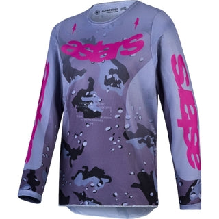 Alpinestars 2027 YOUTH Fluid Lone Grey Camo / Purple Jersey