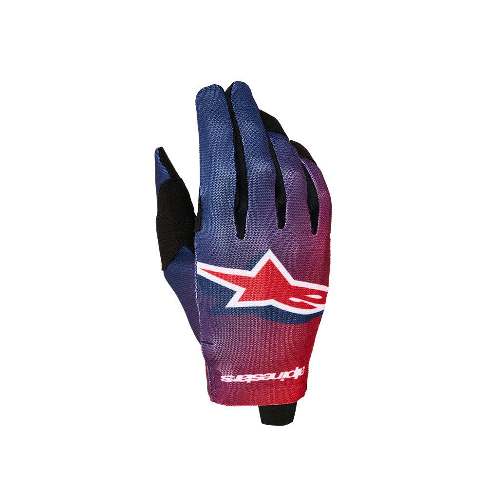 Alpinestars 2027 Radar  Fire Red/Deep Blue Kids Gloves YOUTH