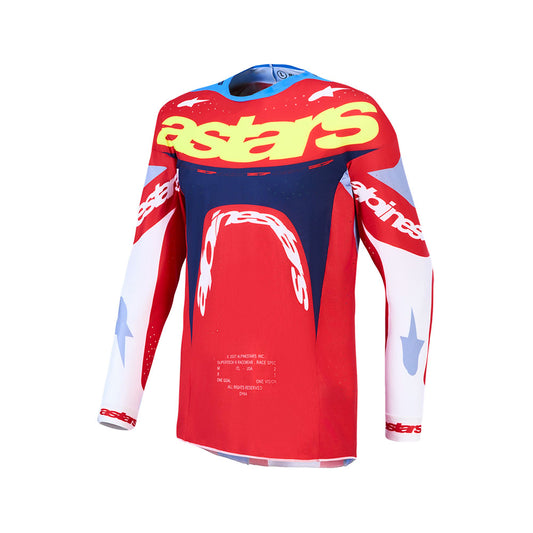 Alpinestars 2027 Supertech Dyna Fire Red / White / Navy Blue Jersey