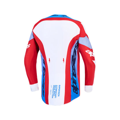 Alpinestars 2027 Supertech Dyna Fire Red / White / Navy Blue Jersey