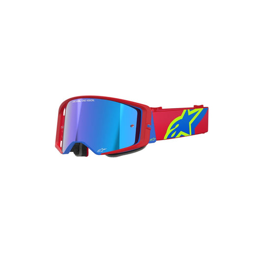 Alpinestars Supertech Vesta Goggle Red/Blue - Mirror Blue Lens