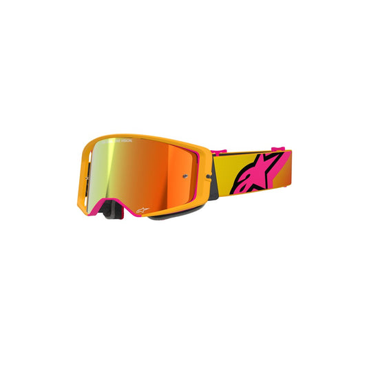 Alpinestars Supertech Vesta Goggle Yellow/Pink - Mirror Red Lens