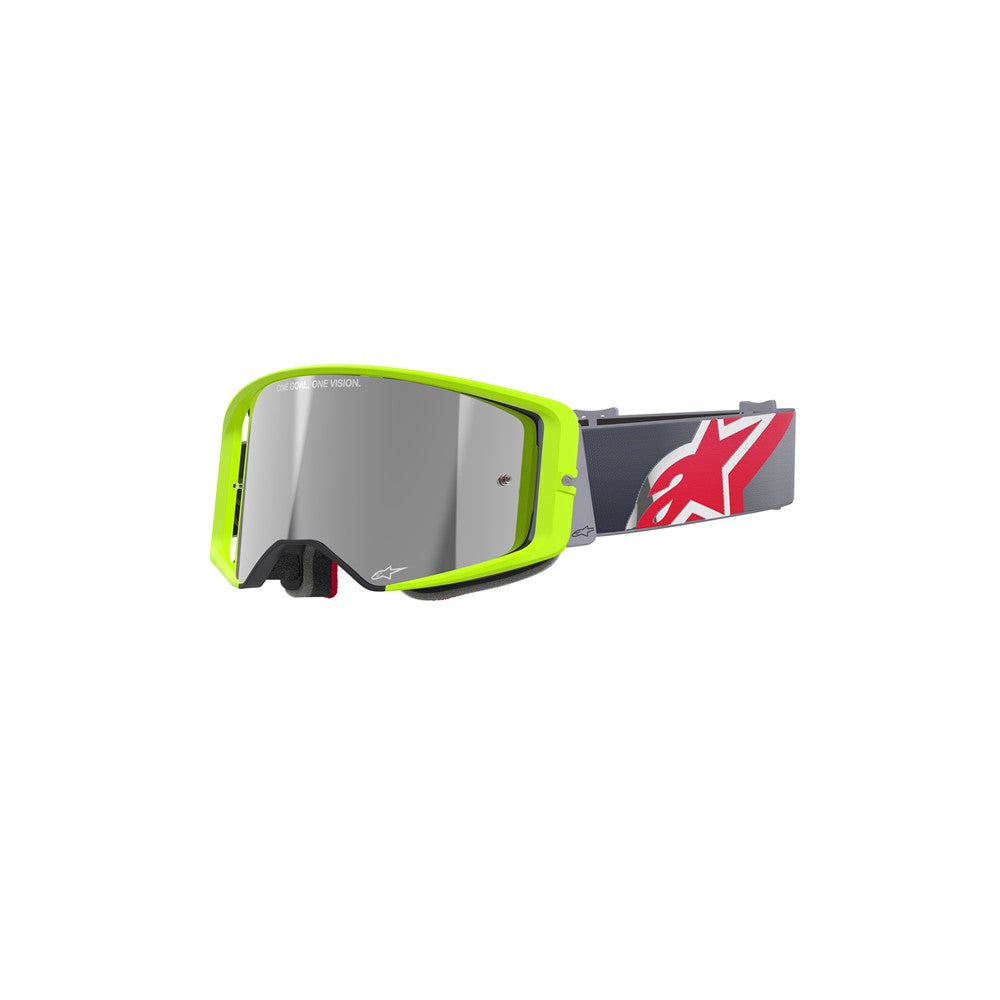 Alpinestars Supertech Vesta Goggle Yellow Fluoro/Red - Mirror Silver Lens