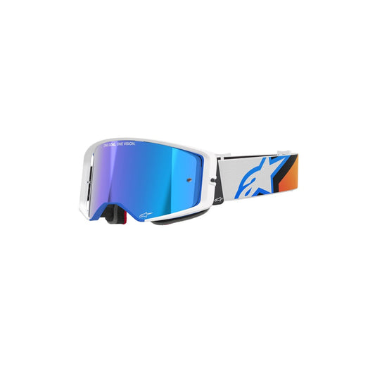 Alpinestars Supertech Vesta Goggle Blue/Orange - Mirror Blue Lens