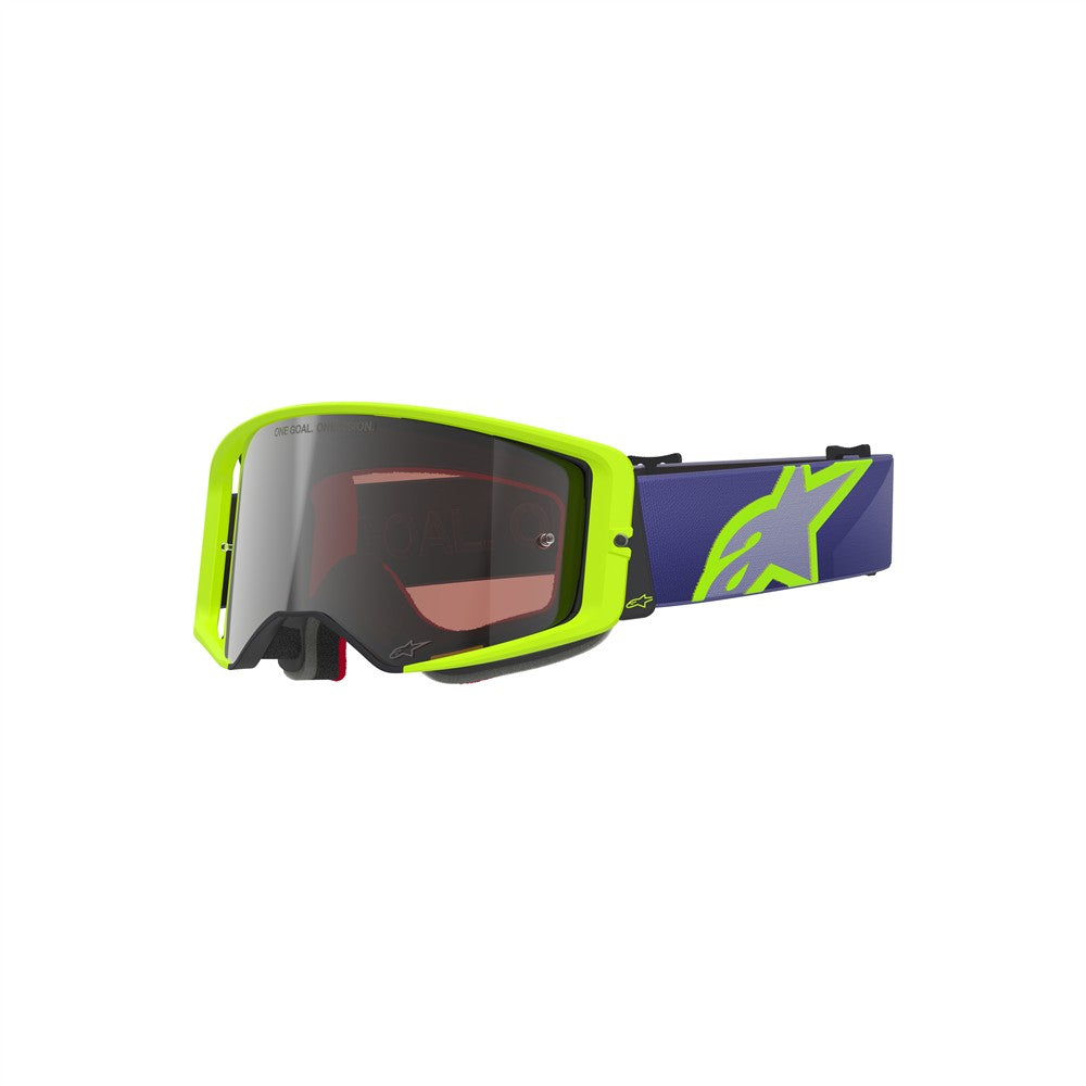 Alpinestars Supertech Vesta Goggle Purple/Yellow Fluoro - Mirror Silver Lens