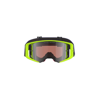 Alpinestars Supertech Vesta Goggle Purple/Yellow Fluoro - Mirror Silver Lens