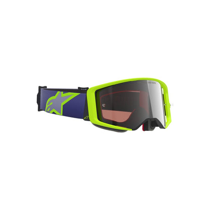 Alpinestars Supertech Vesta Goggle Purple/Yellow Fluoro - Mirror Silver Lens
