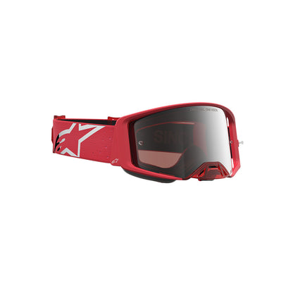 Alpinestars Supertech Vesta Goggle Red Fluoro/Chrome - Mirror Silver Lens