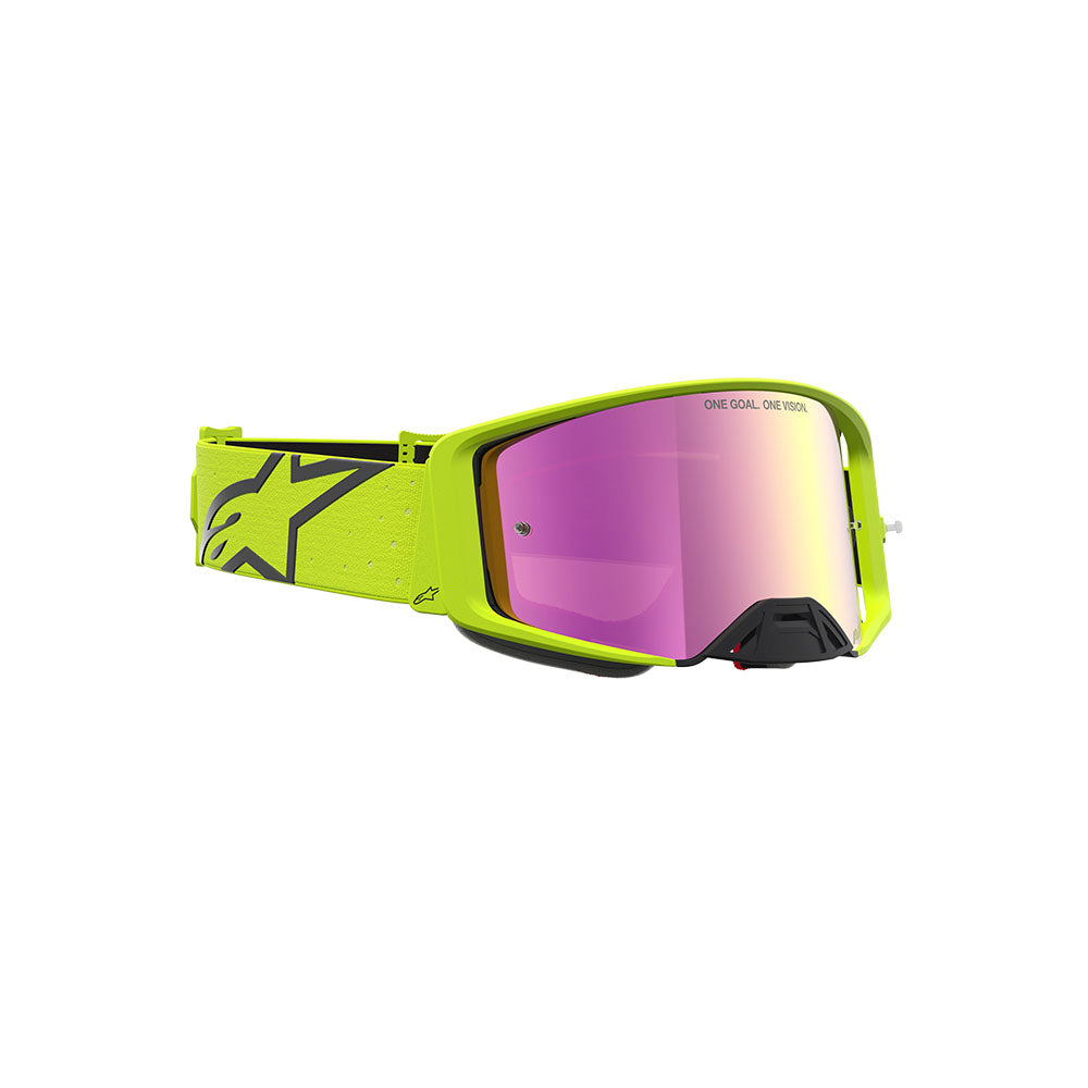 Alpinestars Supertech Vesta Goggle Yellow Fluoro/Black - Mirror Pink Lens