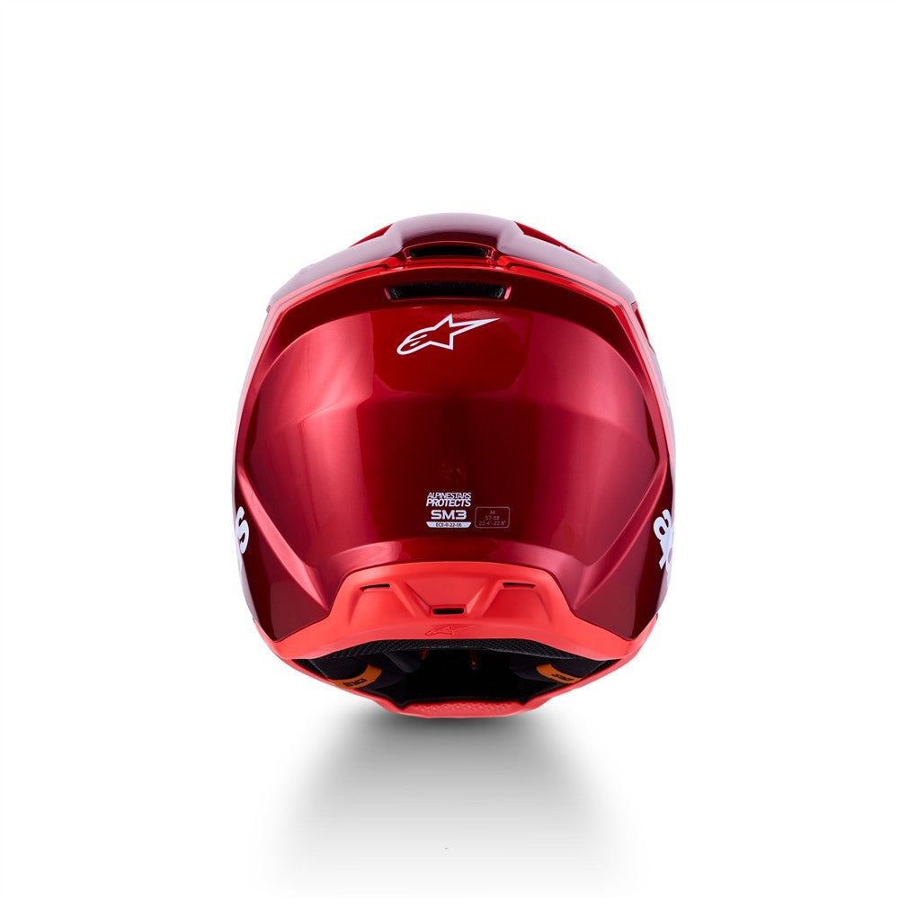 Alpinestars 2027 S-M3 Radium Hot Red / White Glossy Helmet