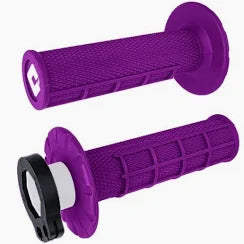 ODI MX LOCK ON GRIPS HALF WAFFLE PURPLE